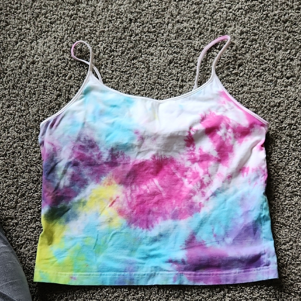 Forenza Pink and Blue Camisole Crop Top